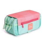 Estuche Portatodo Triple Grafoplás Kuru Rosa