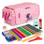 Estuche Escolar Triple Grafoplás Design Pack Material Escolar 40 Piezas