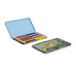 Caja Metálica con 12 Lápices de Colores de Doble Punta Javier Seurat