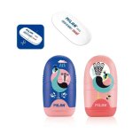 Gomma e Temperino Milan Peacock Compact Blu-Rosa