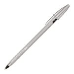 Penna Bic Cristal Re'new Nera con 2 ricariche, corpo metallico