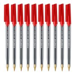 Bolígrafos Staedtler Stick 430 Set de 10 Punta Media Rojo
