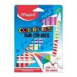 Rotuladores Maped Color'Peps Duo Doble Punta Lavables Estuche 10 Unidades