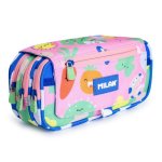 Estuche Portatodo Triple Milan Green & Grow Rosa y Verde