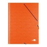Cartella Liderpapel Formato Folio Prolungato Arancione con Chiusura Elastica