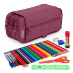 Astuccio Triplo Colepack Eco Officebox Viola con Materiale Scolastico Incluso
