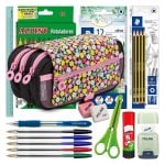 Borsa Triple Officebox Flowers con Materiale Scolastico Incluso