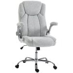 Homcom Silla De Escritorio Ergonómica Con Respaldo Alto Crema