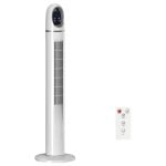 Homcom Ventilador De Torre Con Control Remoto 3 Velocidades 3 Modos Temporizador