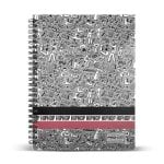 Cuaderno Espiral Prodg A5 120 Hojas Cuadro 5 Mm Tapa Dura 6 Taladros