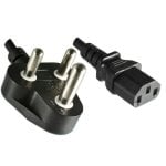 Netzkabel MicroConnect Südafrika Typ B+C an C13, 1,8 m, schwarz