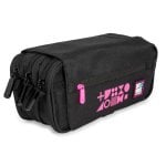 Estuche Portatodo Triple Grafoplás Bits and Bobs Fluor Fucsia