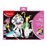 Set Maped 10 Láminas Mágicas Para Colorear Con Agua Incluye Pincel Rosa