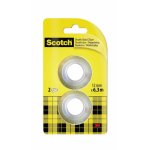 Cintre Adhésif Scotch 136R2 Transparent 12 mm 6,3 m 2 pièces