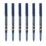Penna Roller Pilot V7 Hi-tecpoint 0.7 mm Blu Set da 6