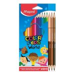 Matite Colori Maped Color'peps - Scatola da 12 + 3 Matite Duo Pelle