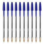 Bic - Set di 10 penne BIC Cristal Original blu a inchiostro olio