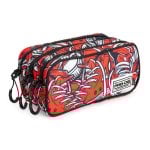 Estuche escolar Prodg Sneak Triple Portatodo Rojo 3 compartimentos