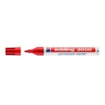 Marcatore permanente Edding 3000 punta rossa rosso 1.5-3 mm