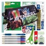 Estuche Triple Karactermania Vengadores con Material Escolar de 40 Piezas