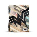 Cuaderno Espiral A5 Wonder Woman Collage Karactermania 120 Hojas Cuadro 5 mm