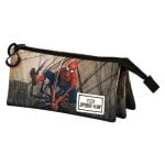 Estojo escolar triplo Spiderman Webslinger com 2 fechos de cor multicolorido