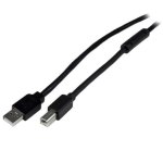 Cabo USB A a B Activo 20 m StarTech.com USB 2.0 Preto