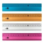 Righello in alluminio 15 cm Liderpapel base biselettata fucsia