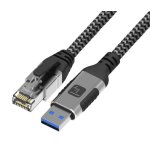 Netzwerkkabel Techly ICOC U3A-RJ45-020 2 m Cat6 USB-A nach RJ-45