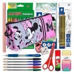 Estuche Escolar Triple Karactermania Minnie Portatodo con 40 Utensilios