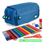 Estuche Escolar Triple Grafoplás BitsBobs con Material Incluido Azul
