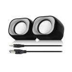 Colunas Eminent com fios 2.0 canais 6W USB com controlo de volume