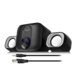 Haut-parleurs Eminent 2.1 câblés USB 11W pour PC portable noir