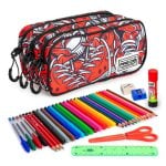 Estuche escolar triple Karactermania ColePack EcoTrick con material escolar incluido