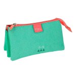 Estuche Portatodo Triple Plano Grafoplás Kūru Turquesa 22.5 x 12 x 14 cm