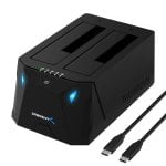 Base de connexion Sabrent EC-CH2B USB 3.2 Type-C pour disques durs 2.5"/3.5"
