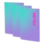 Libreta A4 Milan Sunset Pack 3 Unidades Papel Pautado 48 Hojas 95gr Lila