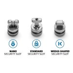 Kit de âncoras de segurança ClickSafe para ranhuras universais Kensington