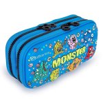 Astuccio Scolastico Doppio 3D Magic Monsters Blu
