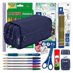 Borsa Triple Officebox Colepack Pro Blu Marina con Materiale Scolastico Incluso
