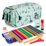 Estuche Triple Grafoplás Design Pack Escolar 40 Piezas Jungle