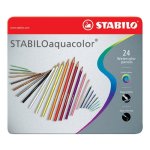 Estuche de Metal con 24 Lápices de Colores Brillantes Acuarelables STABILO