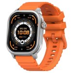 Kospet Pulse Bluetooth 45mm AMOLED Argent Bracelet Orange IP68 SpO2 Pulsomètre Alerte SOS