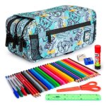 Estuche Escolar Triple Grafoplás ColePack EcoDesign con Material Incluido y 3 cremalleras