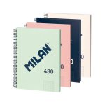 Quaderno Milan 430 Pack 4 Quaderni A4 Spirale e Copertina Rigida