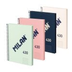 Cuaderno Milan 430 A5 Espiral Tapa Dura Cuadriculado Pack 4 Unidades
