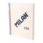 Cuaderno A4 Espiral Tapa Dura Milan 430 Pautado 120 Hojas 95gr Beige