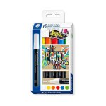 Staedtler Lumocolor - Kit de 6 marcadores acrílicos