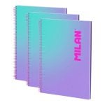 Quaderno Milan Sunset A4 Copertina Rigida 90 Fogli Quadrettati Lilla