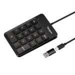 Teclado Targus AKP13GL USB cableado compacto con 18 teclas universales